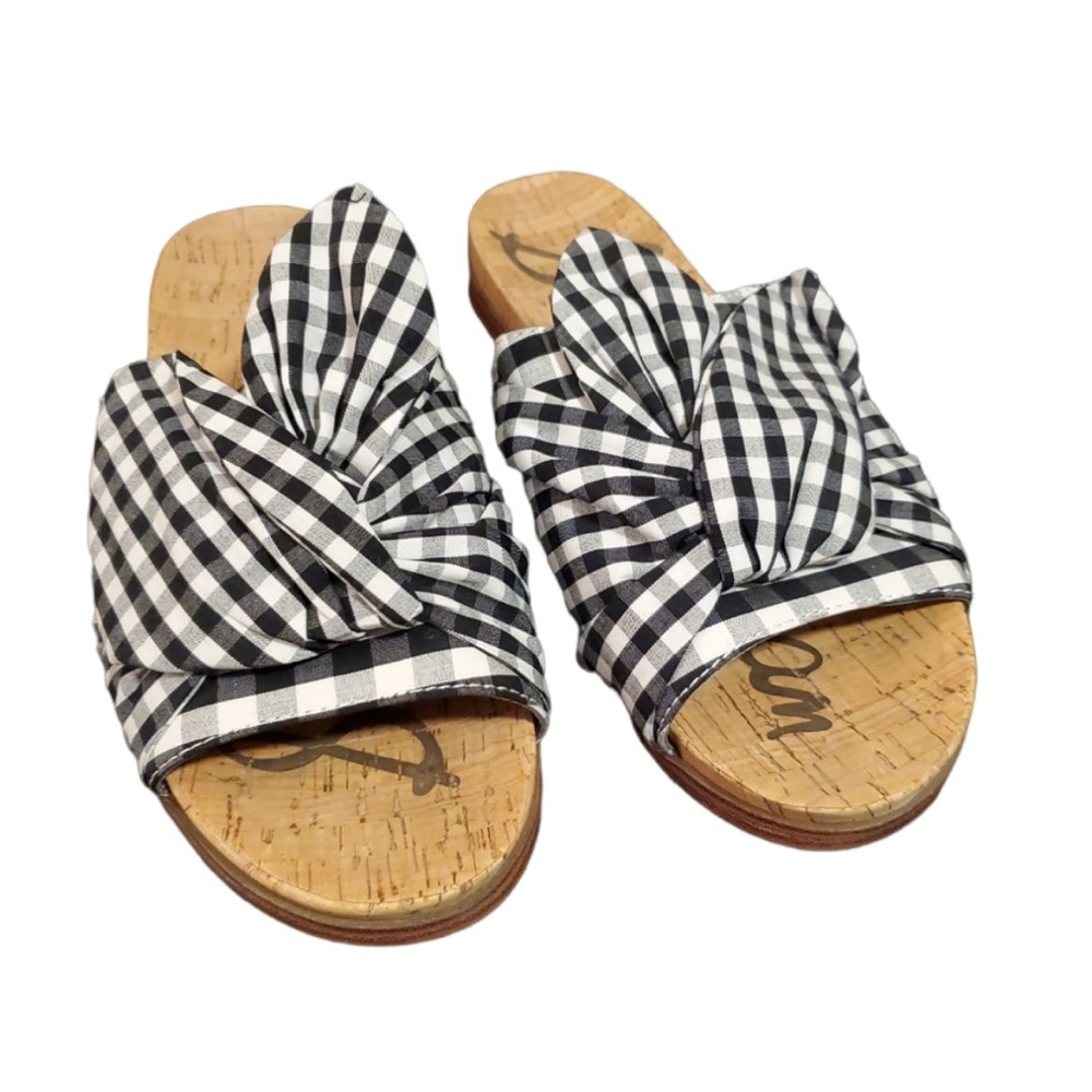 Sam Edelman Gingham Fabric Sandals